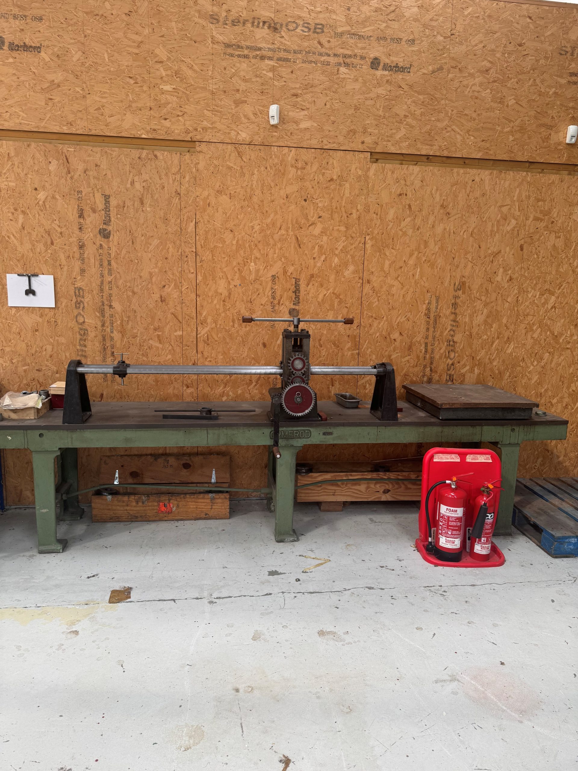 Hawker Sea Fury T.20 VX281 Headed to Australia as Major Hawker Expansion Takes Shape at Scone 14 Contents of Hawker Restorations parts and tooling prior to packing for their trip to Scone Tube squaring machine scaled