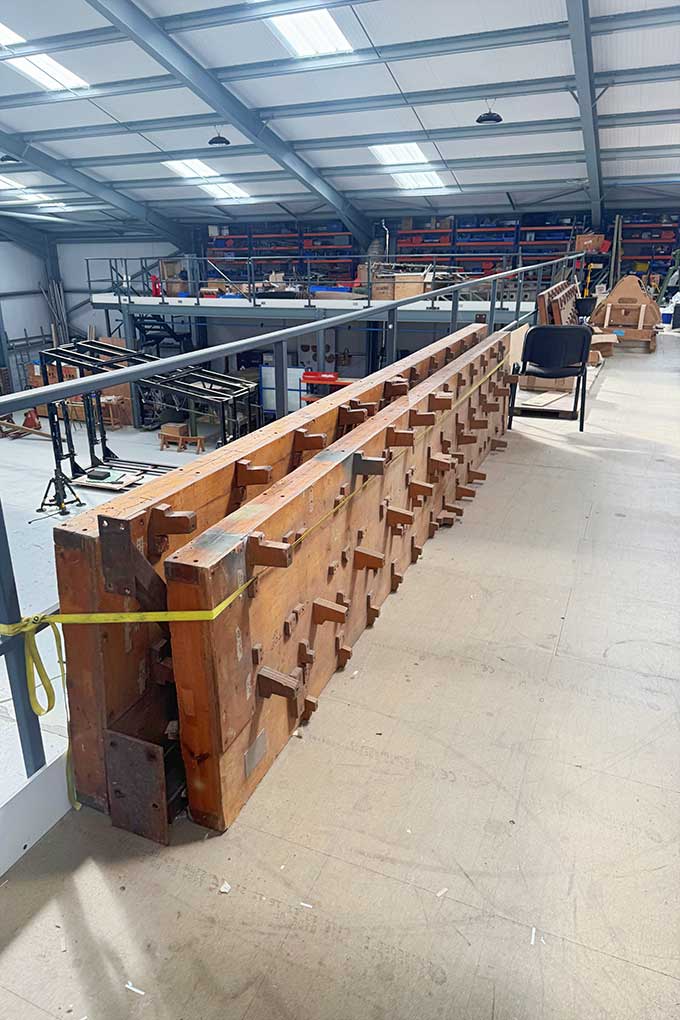 Hawker Sea Fury T.20 VX281 Headed to Australia as Major Hawker Expansion Takes Shape at Scone 12 Contents of Hawker Restorations parts and tooling prior to shipment to Scone NSW jig in foreground