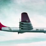 Convair B 36B Peacemaker of the 7th Bombardment Wing in flight in 1949 176246696