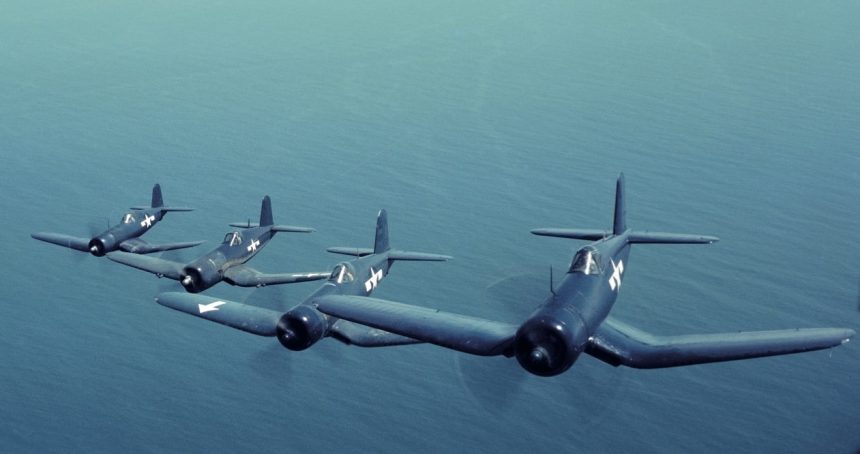 Corsairs of Black Sheep in flight