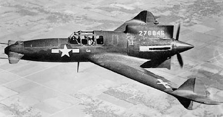 Curtiss XP 55 Ascender in flight 061024 F 1234P 007