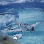 The Douglas SBD Dauntless Mystery: Uncovering a WWII Tragedy in Vanuatu 10 Douglas SBD Dauntless dive bombers over the Pacific during 1943