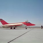 Flight Test Files: Douglas F5D-1 Skylancer - Mastering the High-Speed Sink Rate 15 F5D-1 Skylancer #213 taxis in after a mission.