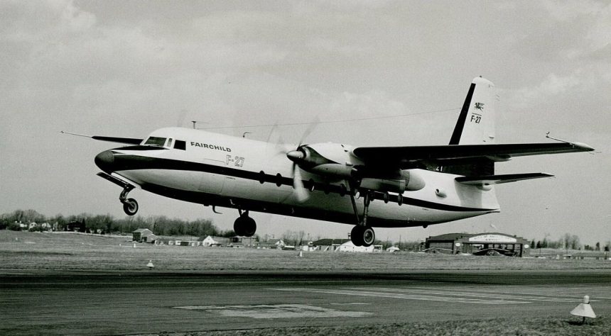 First Flight of the Fairchild F 27 1
