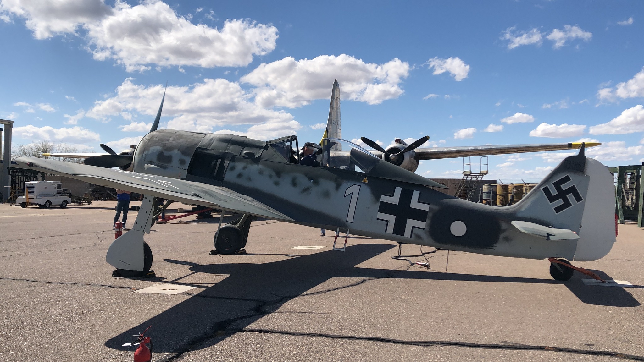 American Heritage Museum's Focke-Wulf Fw 190 ‘White 1’ Restoration Gains Ground at GossHawk Aviation 14 Focke Wulf Fw 190F 8 Wk Nr 931862 3