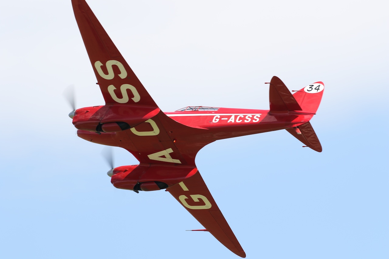 Shuttleworth Season Premiere Airshow 16 G ACSS DH88 7D2 0900