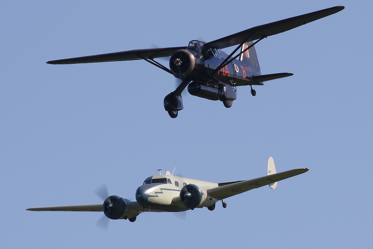 Shuttleworth Season Premiere Airshow 40 G AFTL Electra and Lysander 7D2 2132