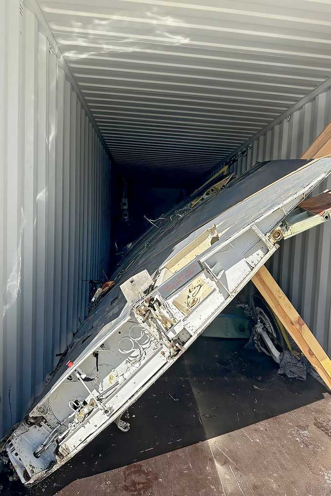 Hawker Sea Fury T.20 VX281 Headed to Australia as Major Hawker Expansion Takes Shape at Scone 19 Hawker Sea Fury T20 VX281 G RNHF wing packed for shipping to Scone NSW