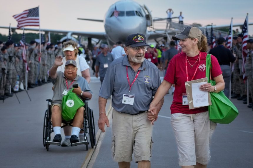 Honor Flight OGHF Mission 63 arrival by Jim Koepnick 1