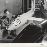 Flight Test Files: The Other First Man 14 Hoover with a scale model of the Bell X1