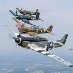 Geneseo Air Show Report 14 IMG 0139.jpg P 51 Scott Yoak P 40 Thom Richard Corsair Louis Horschel P 63 Mark Todd