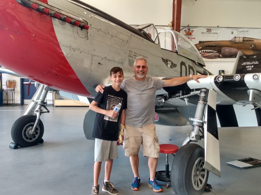 Kadeb his grandfather and P 51 Rde Nose