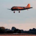 Battle of Britain Memorial Flight’s Dakota ZA947 Returns to RAF Coningsby After Major Maintenance 14 Lit by the early evening setting sun BBMF Dakota ZA947 makes an approach to land at RAF Coningsby on 29th August 2025 after over three years away. Photo Kiran Lear via BBMF