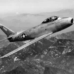 North American Aviation P 86A 1 NA Sabre 47 605 the first production aircraft. U.S. Air Force