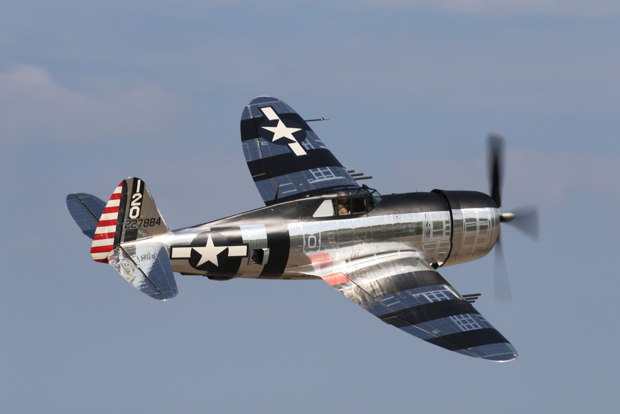 Bernie Vasquez flying "Bonnie" at the 2023 AirVenture in Oshkosh, WI. Photo by Nigel Hitchman