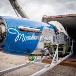 P 51D Mustang ‘Moonbeam McSwine Arrives at Biggin Hill Heritage Hangar 11