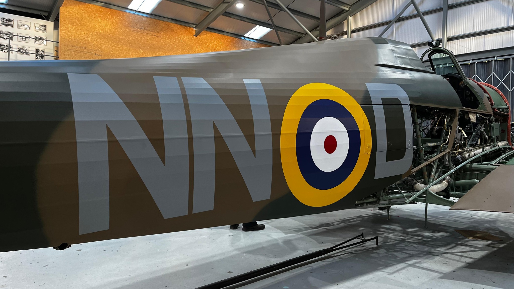 The fuselage of Hurricane P3351 now wears the markings of 310 Sqn’s P3143/NN-D as worn during the Battle of Britain. [Photo courtesy Letecké Muzeum Točná/Tocna Airport]