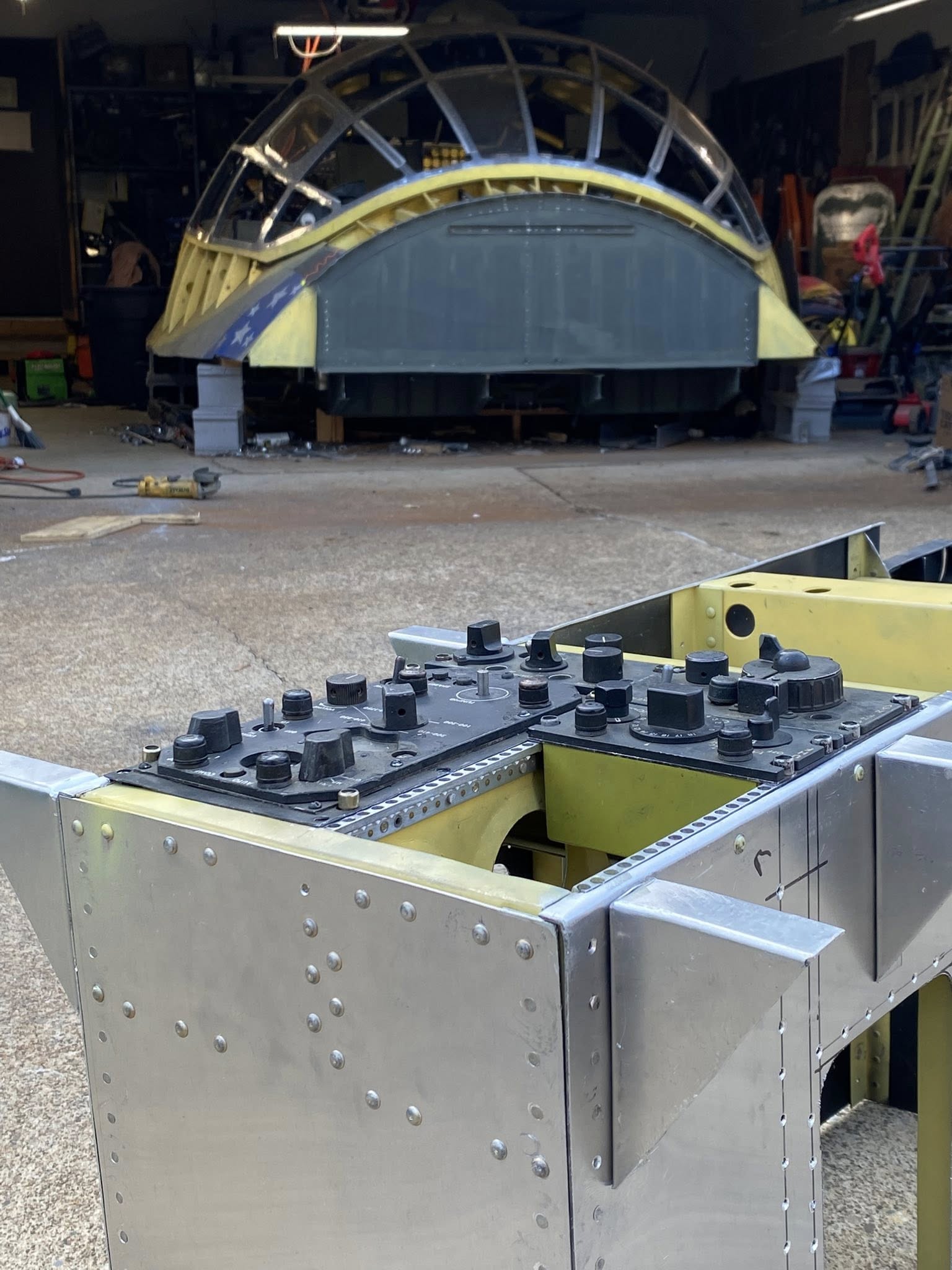 Building the Last Convair B-36: Handmade Peacemaker Cockpit Project Progresses 13 Pilot Console 1