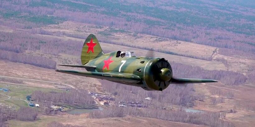 Polikarpov I 16 passing over Novosibirsk Russia 2