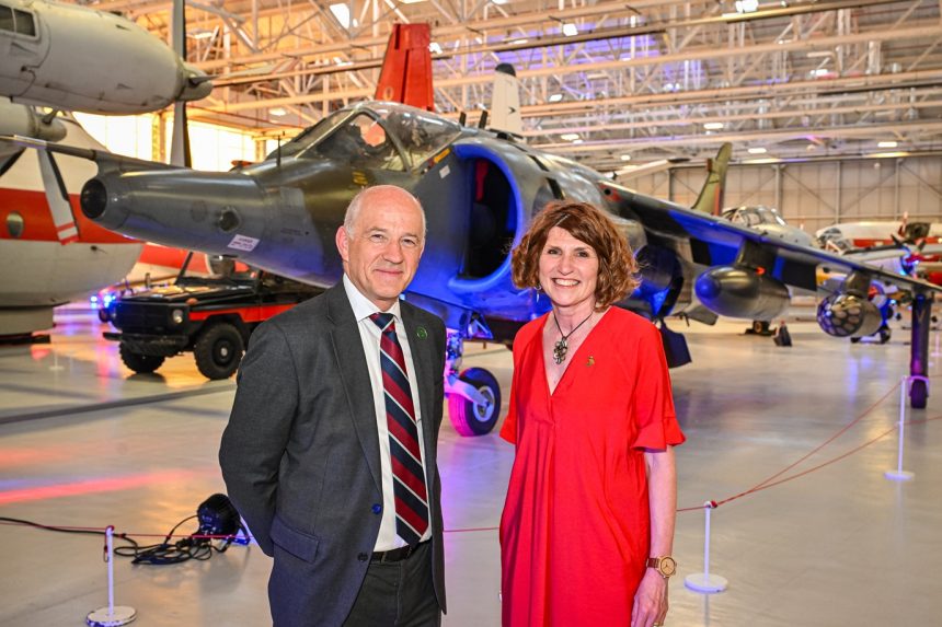 Sir Stuart Atha Director of Defence Capability at BAE Systems with Maggie Appleton RAF Museum CEO 6