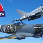 Typhoon and Spitfire D-Day Flypast at The Royal Air Tattoo 11 Spitfire Eurofighter Flypast