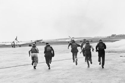 The Scramble Operations Pilots seen running to their aircraft