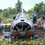 The Swamp Ghost and the Fight to Protect Pacific War Wrecks 10 The recovery of Swamp Ghost in 2006 Photo Source AeroArcheology.com