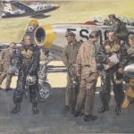 Air Force 70th Birthday Art Exhibit Opens Sept. 9 at National Museum of the U.S. Air Force 10 This artwork is titled After A Mission Korea 1953 and was created by David S. Hall. U.S. Air Force photo by Ken LaRock