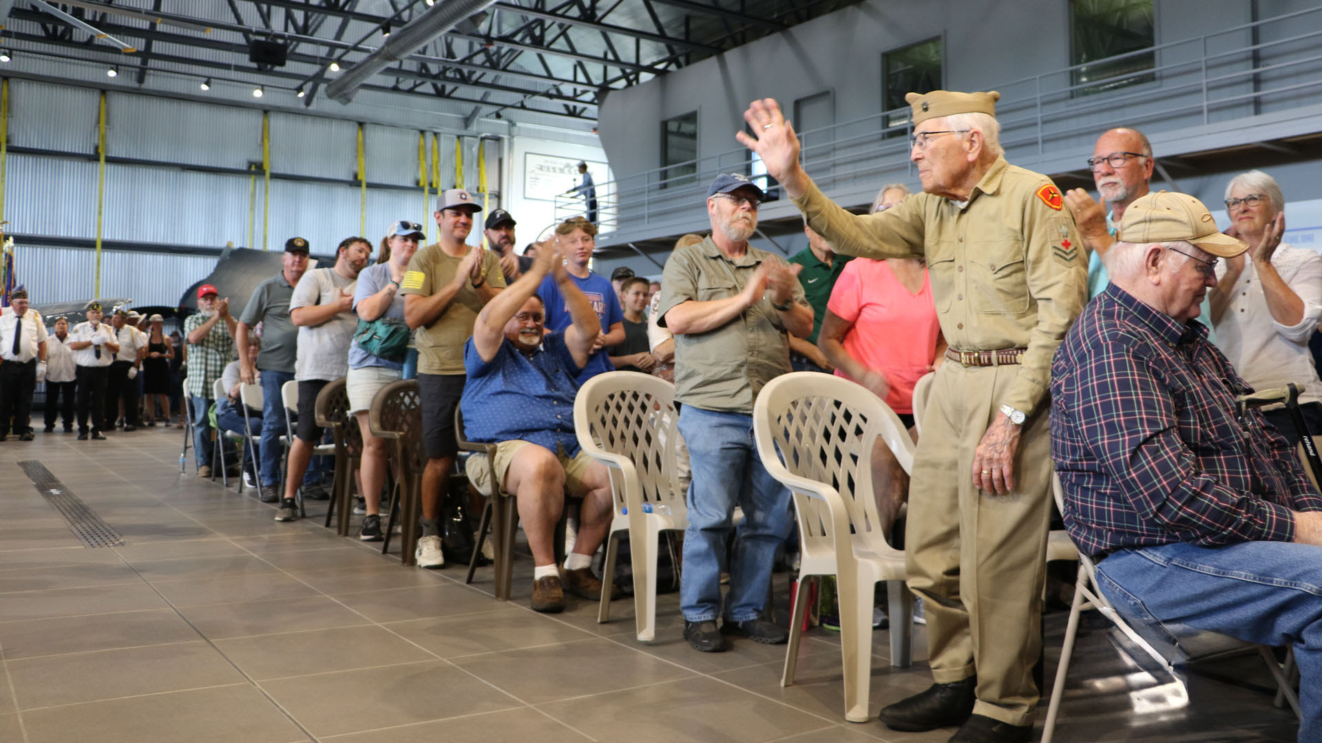 Fagen Fighters WWII Museum Victory at Sea 29 WWII Veteran and Pharmacist Mate Robert Brix attended the event. He received a standing ovation when he was announced