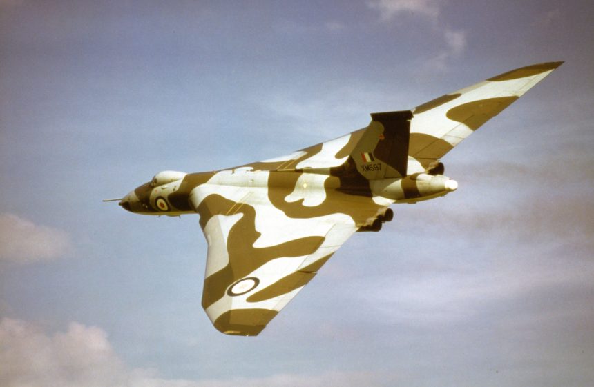 XM597 in flight