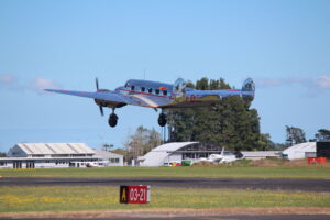 Lockheed L10A ZK-AFD takes to the sky for the first time in more than four decades. [Photo by Ruth Christie]