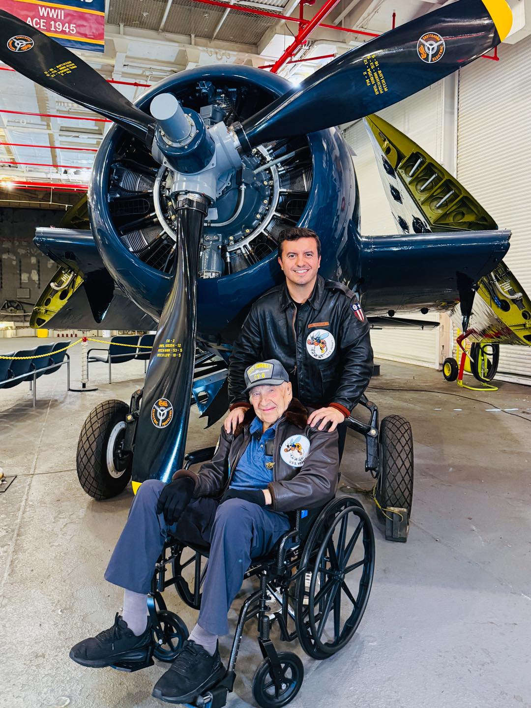 WWII USS Hornet Museum Veteran Alfred J. Payne Visits Hornet Museum at 101 14 lfred J. Payne age 101 USS Hornet with family